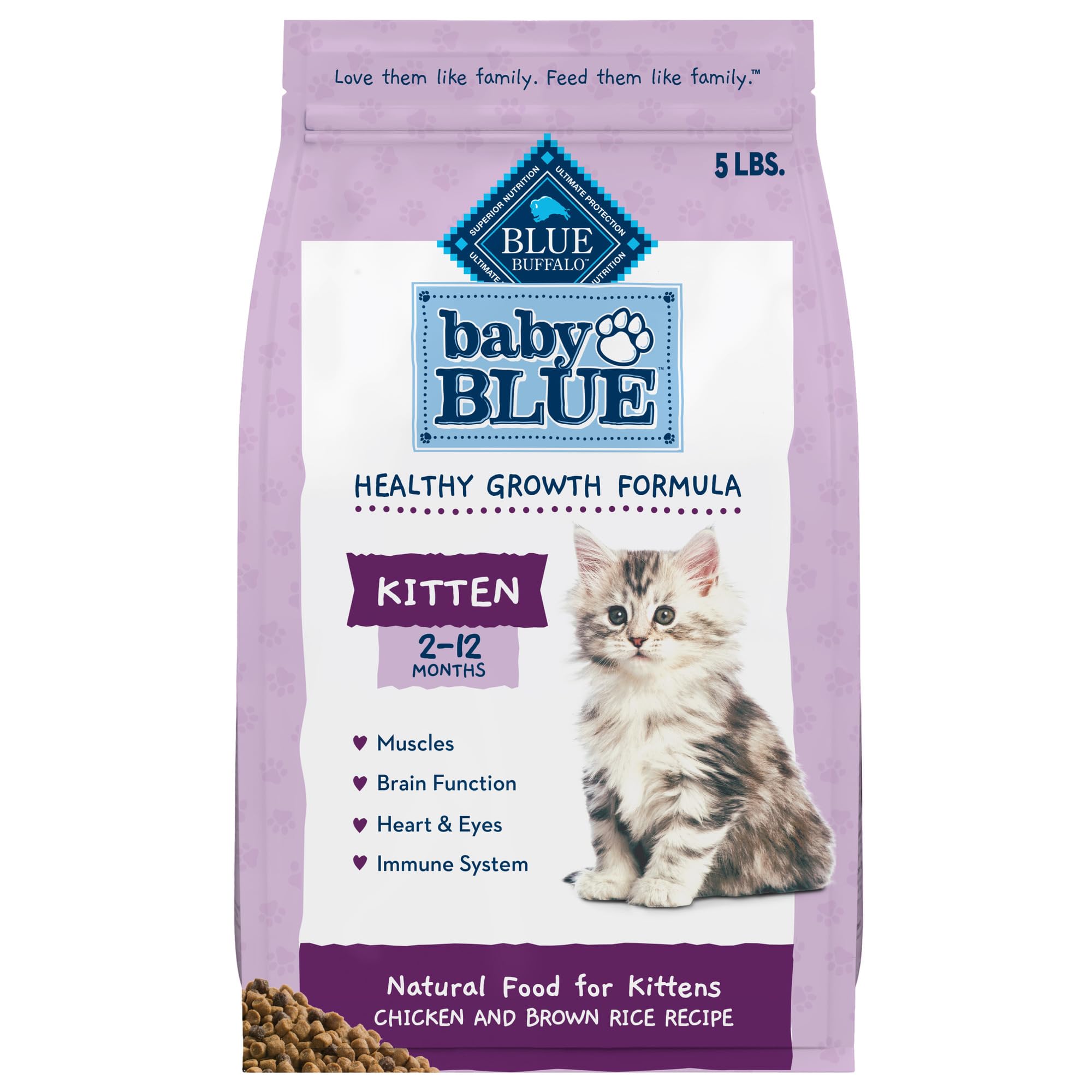 Blue Buffalo Baby BLUE kitten food bag with real chicken for healthy growth
