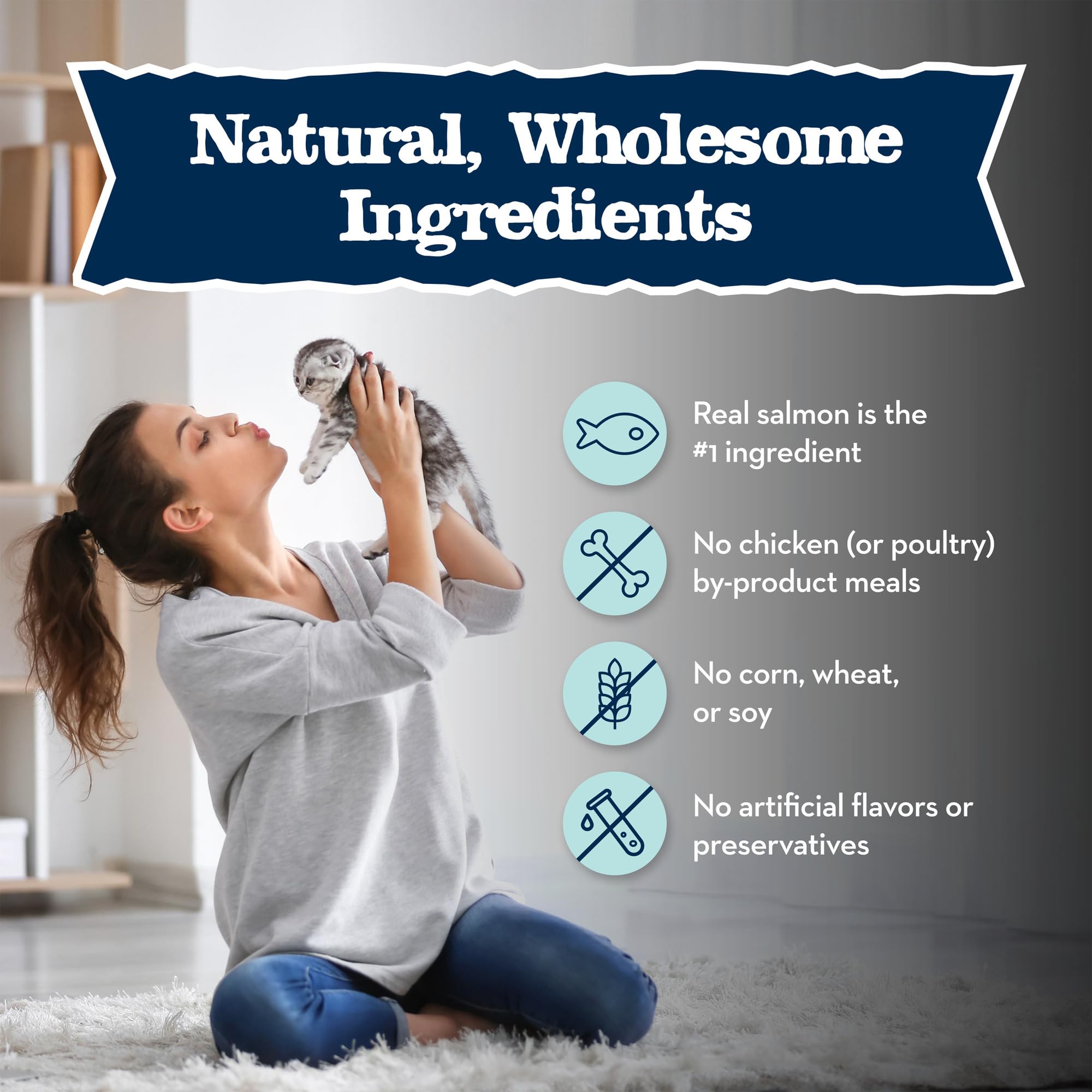 Blue Buffalo Baby BLUE enhanced packaging highlights key ingredients.