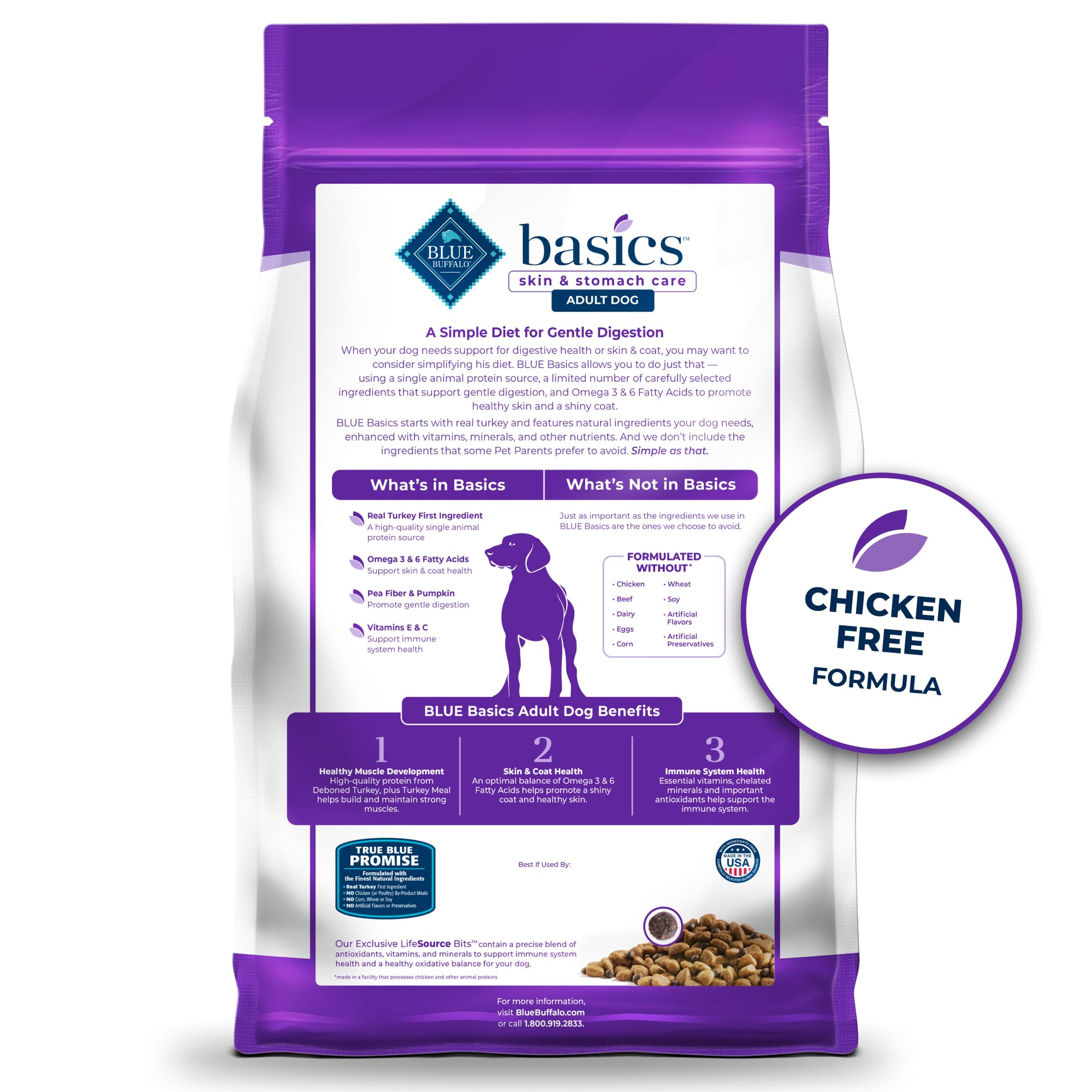 Adult dog formula in bowl showing texture for gentle digestion