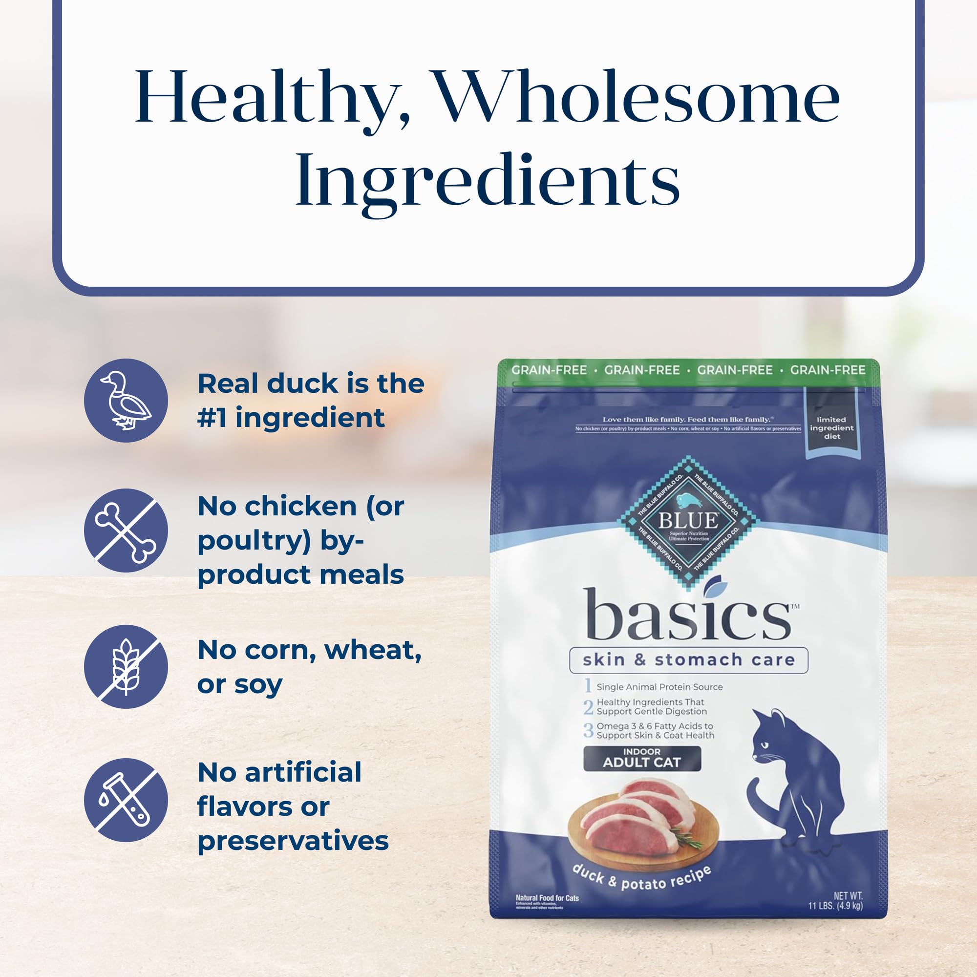Kibble pieces with omega fatty acids to support coat health