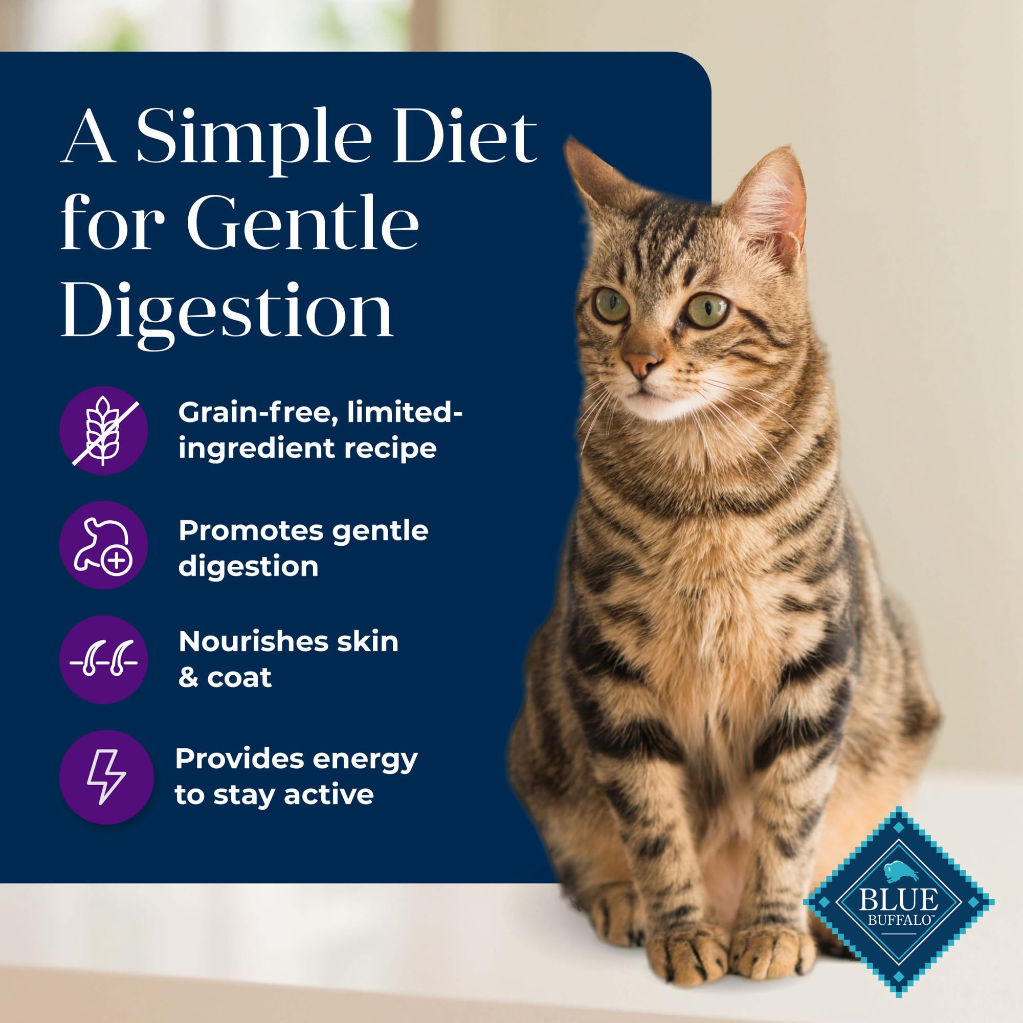 Blue Buffalo Basics Gentle Digestion with pumpkin and pea fiber for stomach comfort