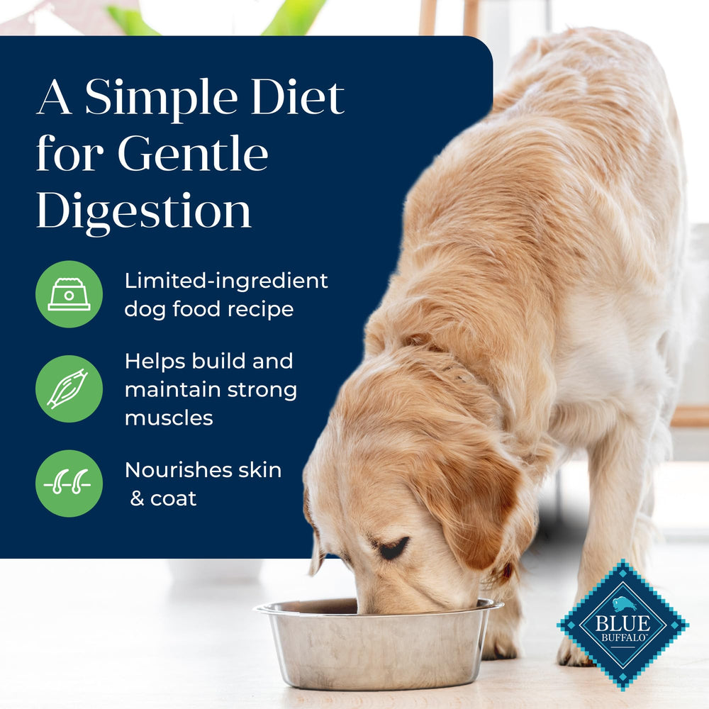 Blue Buffalo Basics grain-free formula promotes gentle digestion and skin health