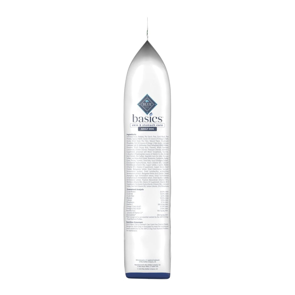 Blue Buffalo Basics grain-free formula with no corn wheat or soy