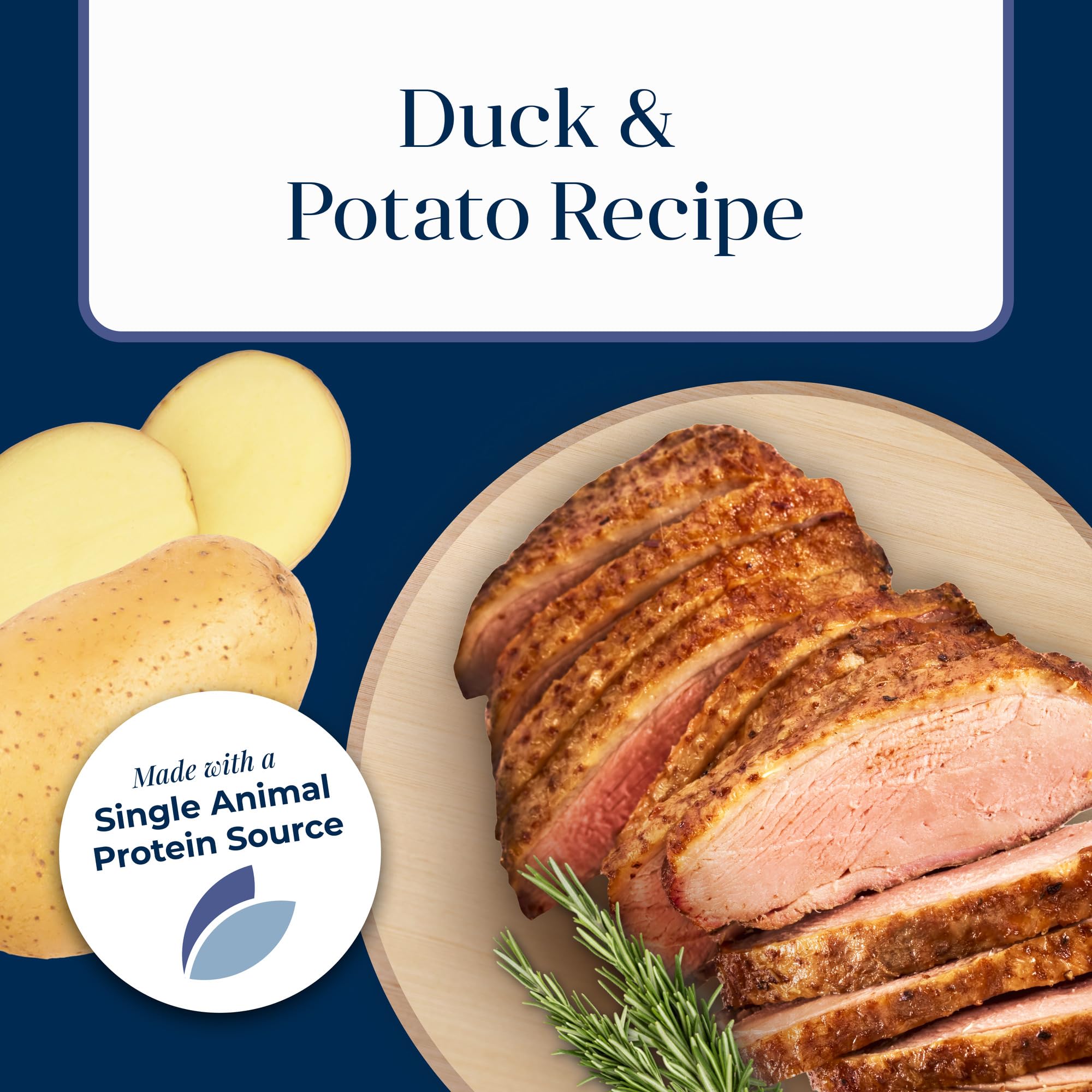 Indoor cat enjoys BLUE Basics duck & potato meal in a cozy feeding setting