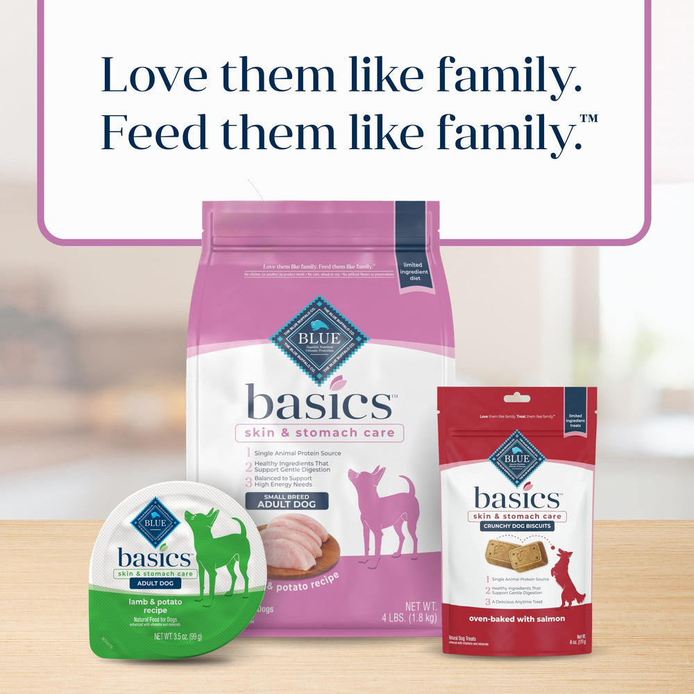 Blue Buffalo Basics kibble close-up highlighting texture and quality.