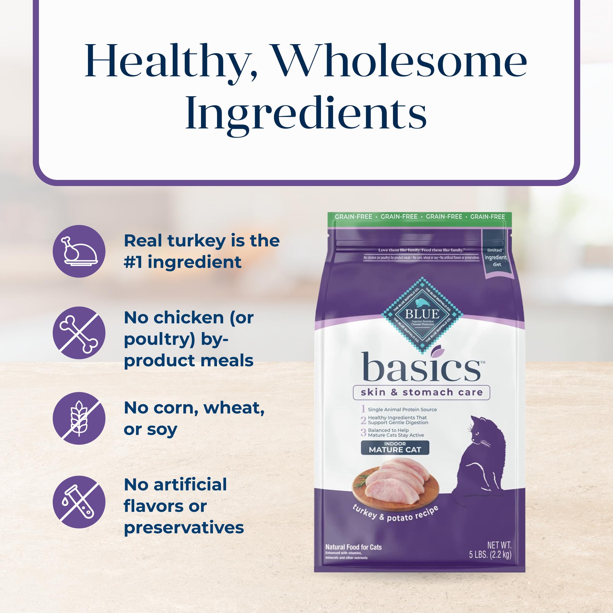 Blue Buffalo Basics LifeSource Bits provide antioxidant-rich immune support.