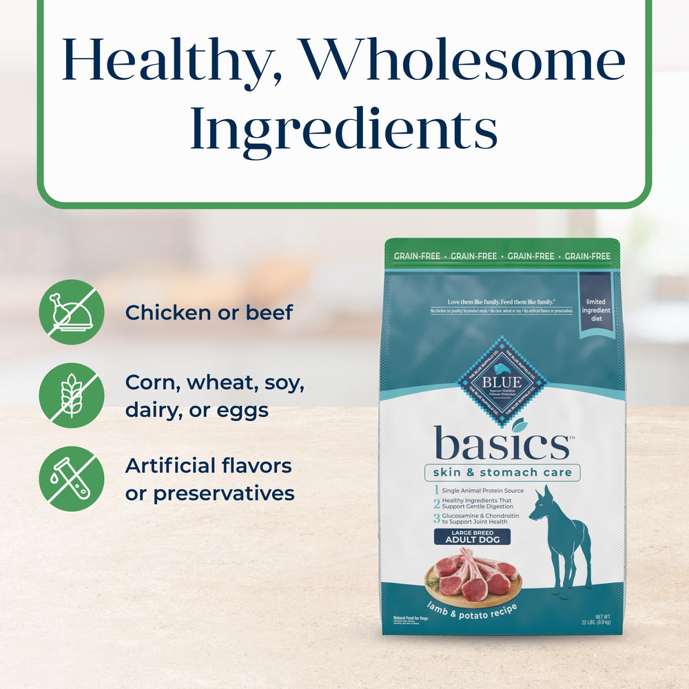 Blue Buffalo Basics no chicken by-product meals emphasizes clean ingredient profile