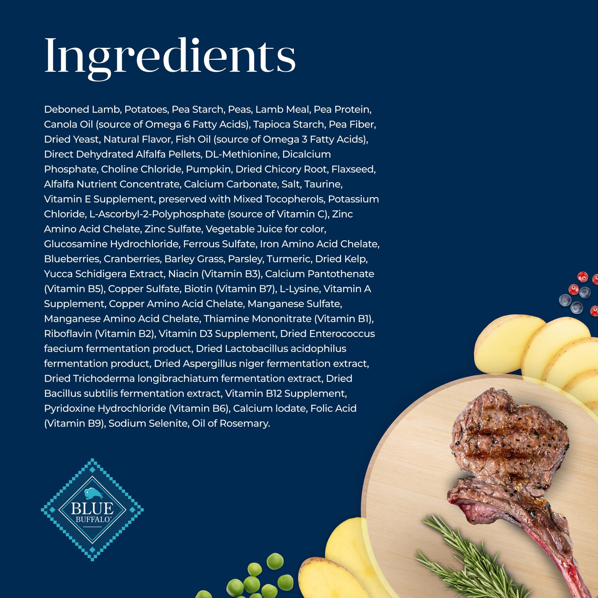 Real lamb as the first ingredient helps support lean muscle.