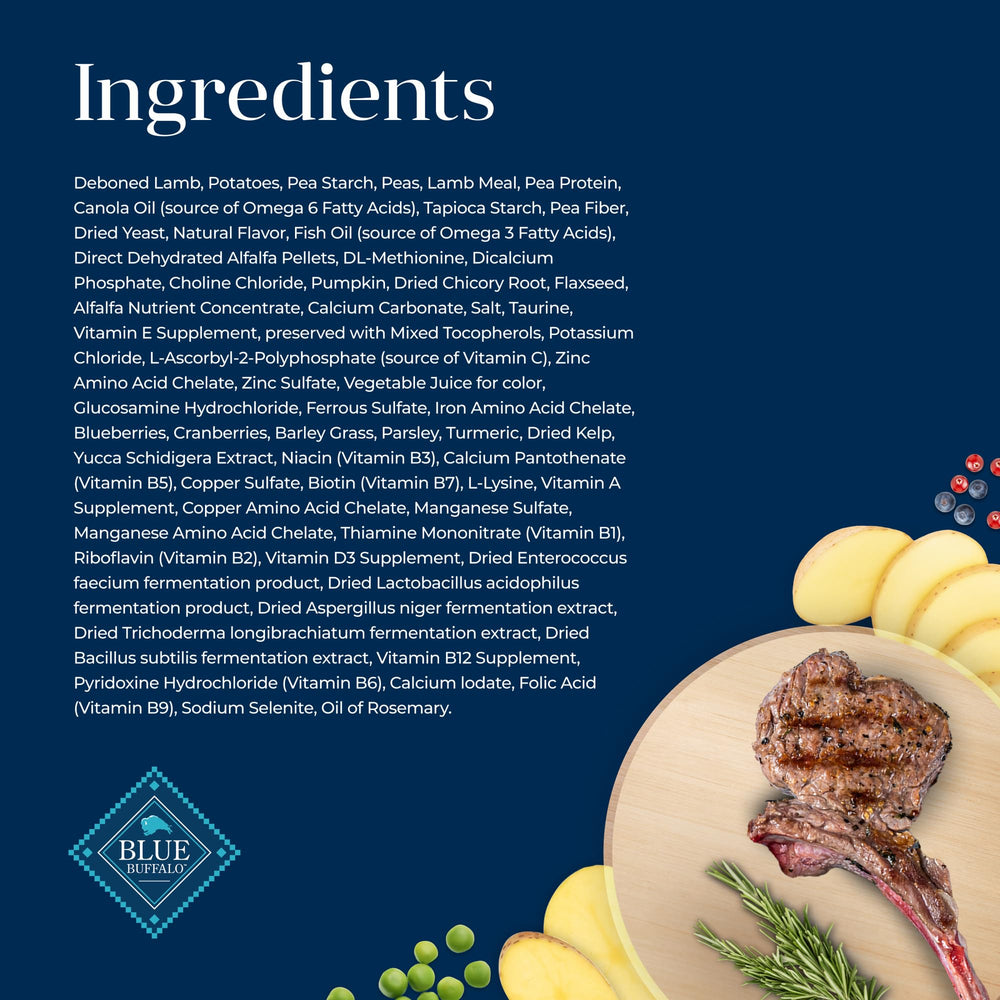 Real lamb as the first ingredient helps support lean muscle.