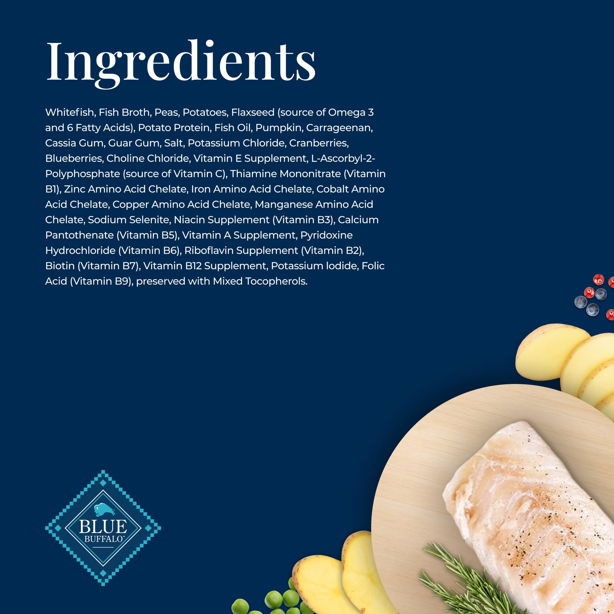 Blue Buffalo Basics corn wheat soy-free packaging feature