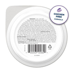 Blue Buffalo Basics Lamb Cups ingredient list visible on packaging