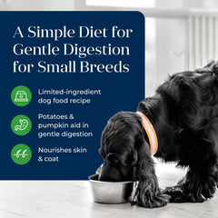 Blue Buffalo Basics small breed cups serving suggestion highlighting Omega fatty acids