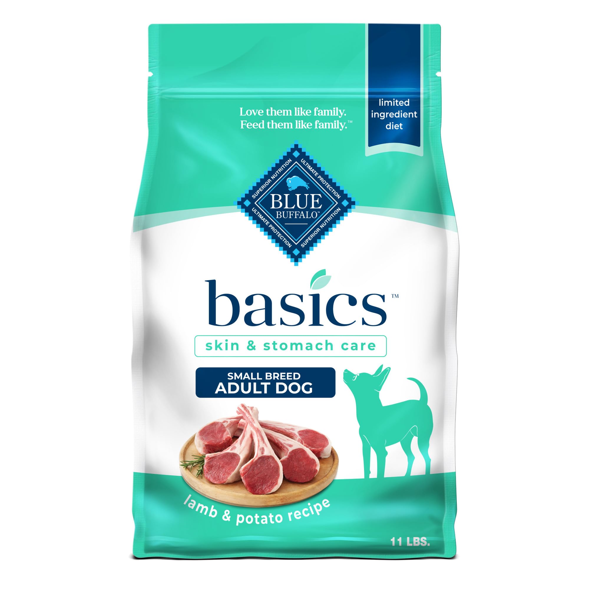 Blue Buffalo Basics lamb-first ingredient for small breeds supports lean muscle