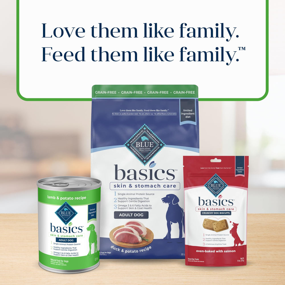 Blue Buffalo Basics twelve-count packaging image communicates value and convenience