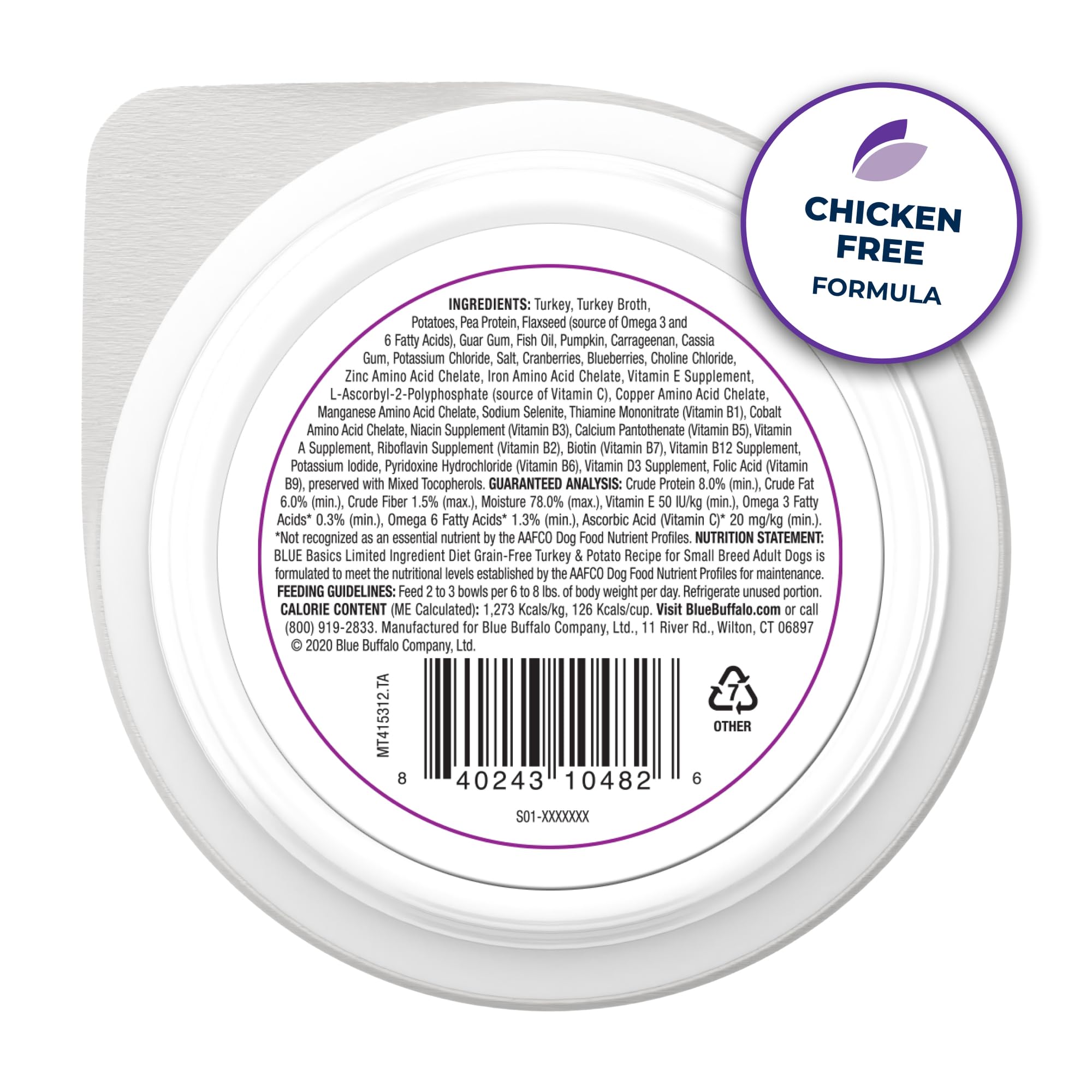 Serving Blue Buffalo Basics wet food in a bowl for small dogs