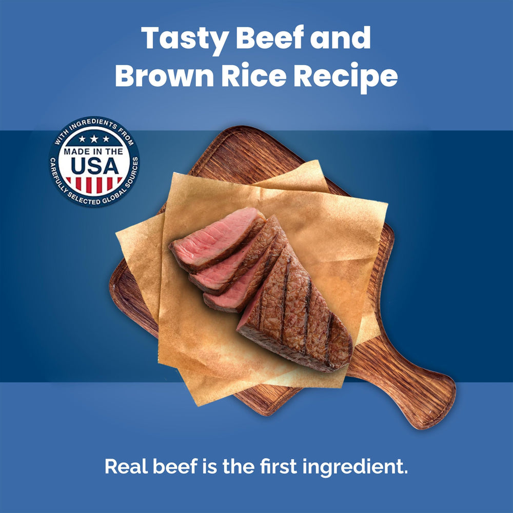 Blue Buffalo Life Protection Formula with real beef as the first ingredient.