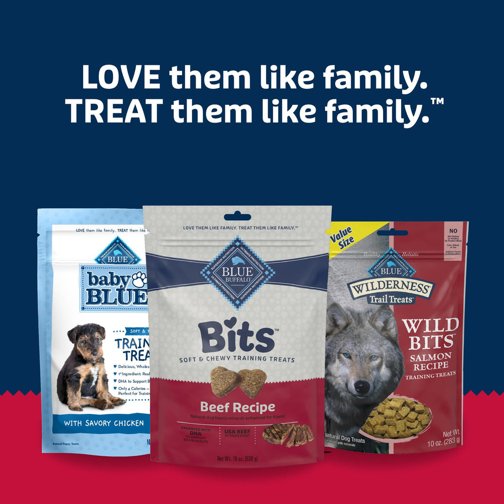 Blue Buffalo Bits bag with bites ready for training on the go.
