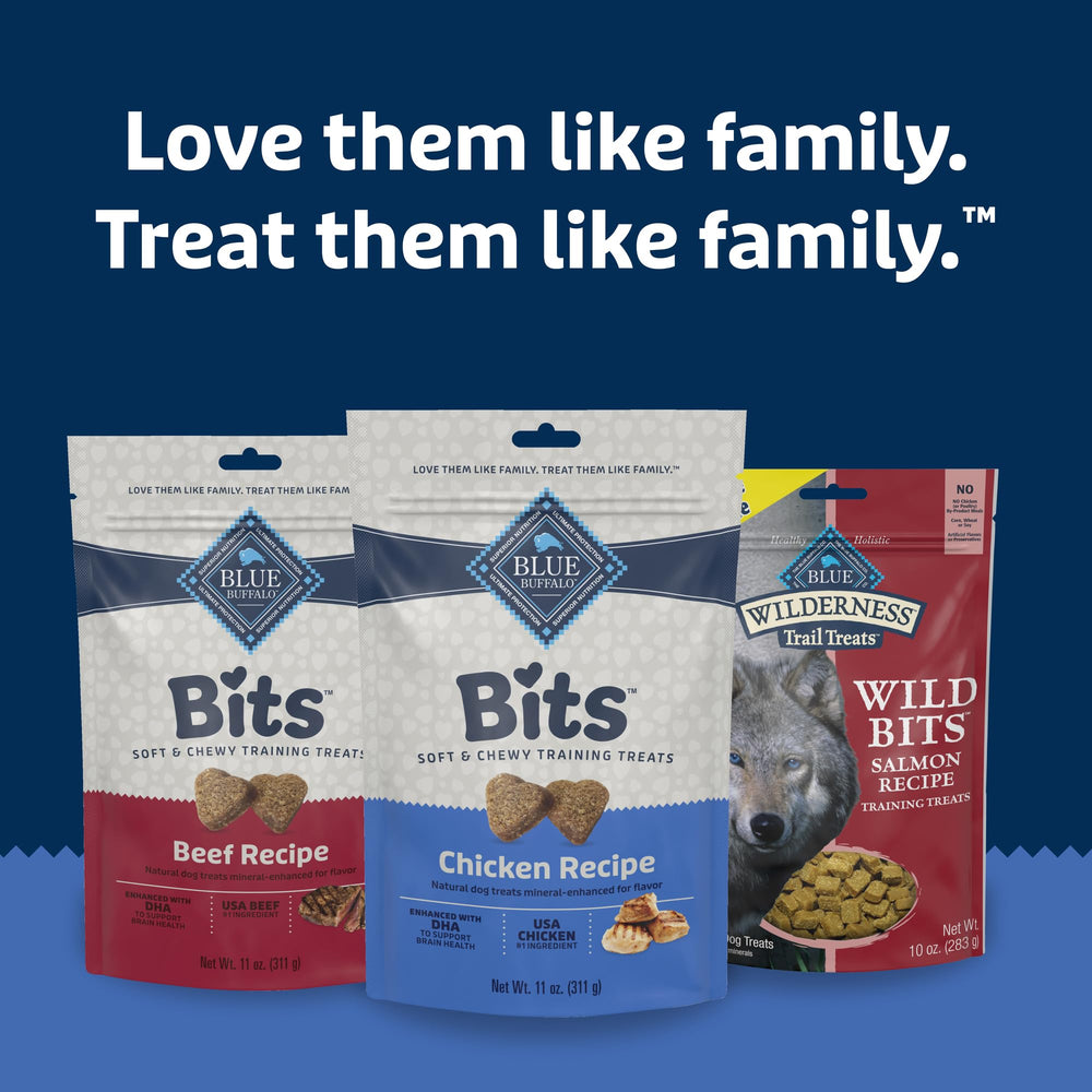 America's #1 training-treat claim on Blue Buffalo Bits featured in Nielsen data banner.