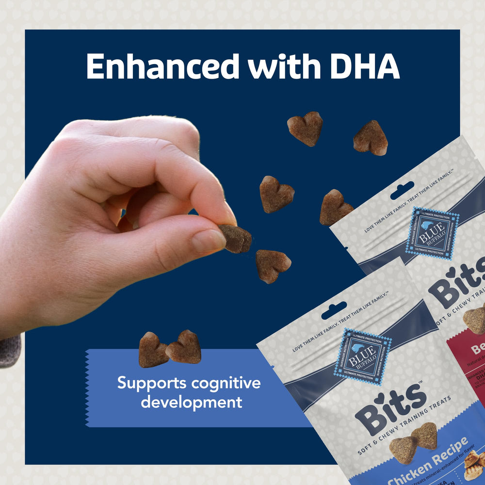 Blue Buffalo Bits made with natural ingredients and real meat as the first ingredient.