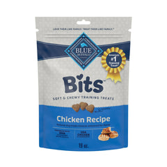 Blue Buffalo Bits soft chicken training treats for rewarding good behavior.