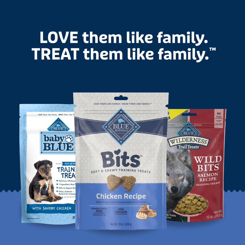 Blue Buffalo Bits soft-moist texture makes training sessions enjoyable.