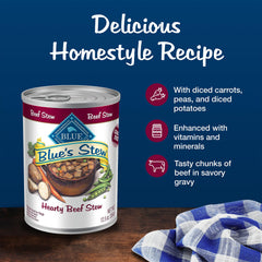 Blue Buffalo Blues Stew beef gravy texture close-up for palatable meal