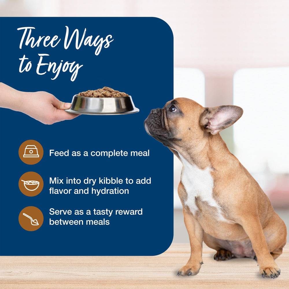 Blue Buffalo Blues Stew serving ideas show meals or toppers for variety.