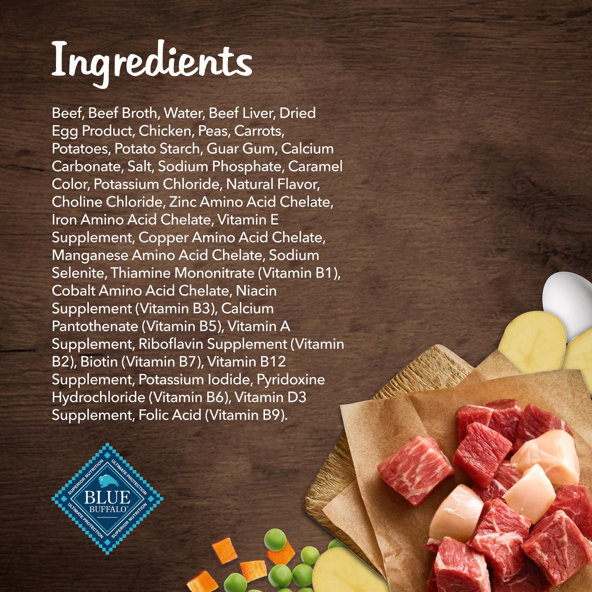 Blue Buffalo Blues Stews 12-pack display emphasizes convenient meal variety.