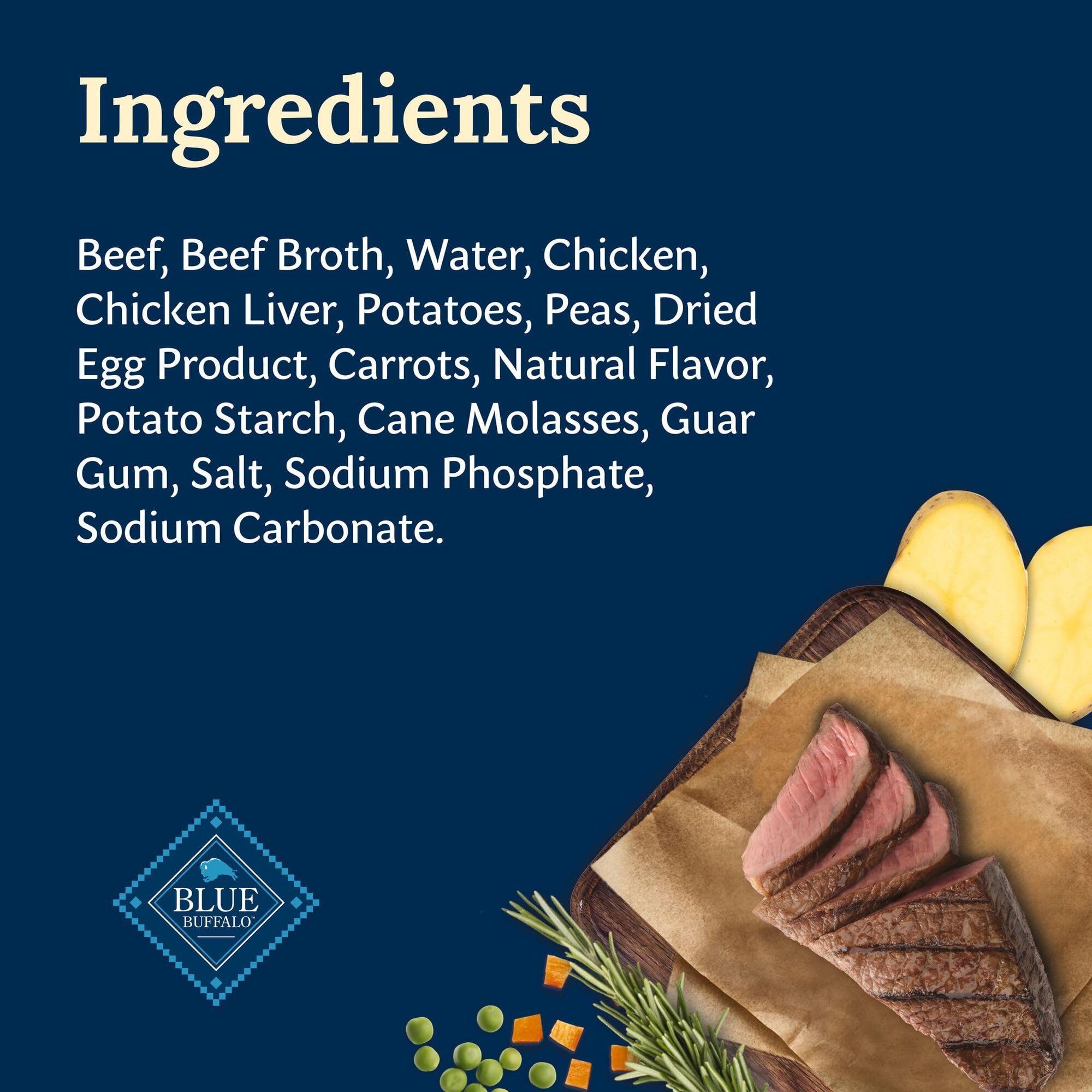 Blue Buffalo Delectables real beef first ingredient signals quality protein to top meals