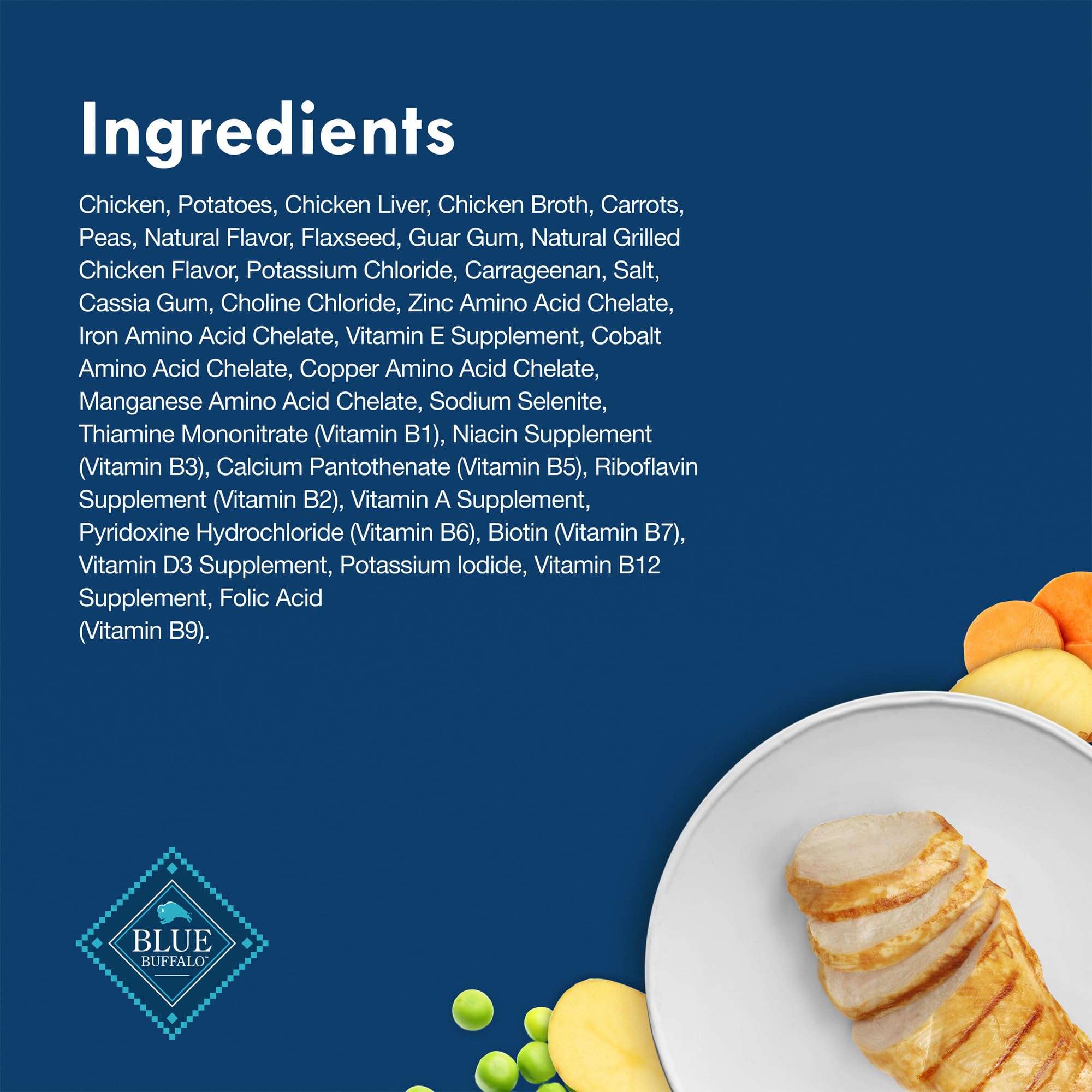 Blue Buffalo Delights natural ingredients and vitamins support daily vitality.