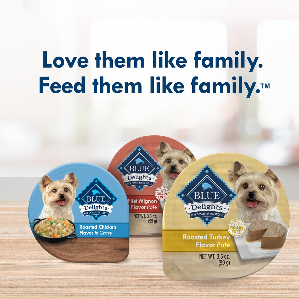 Blue Buffalo Delights daily meal option supports a healthy lifestyle for small breeds
