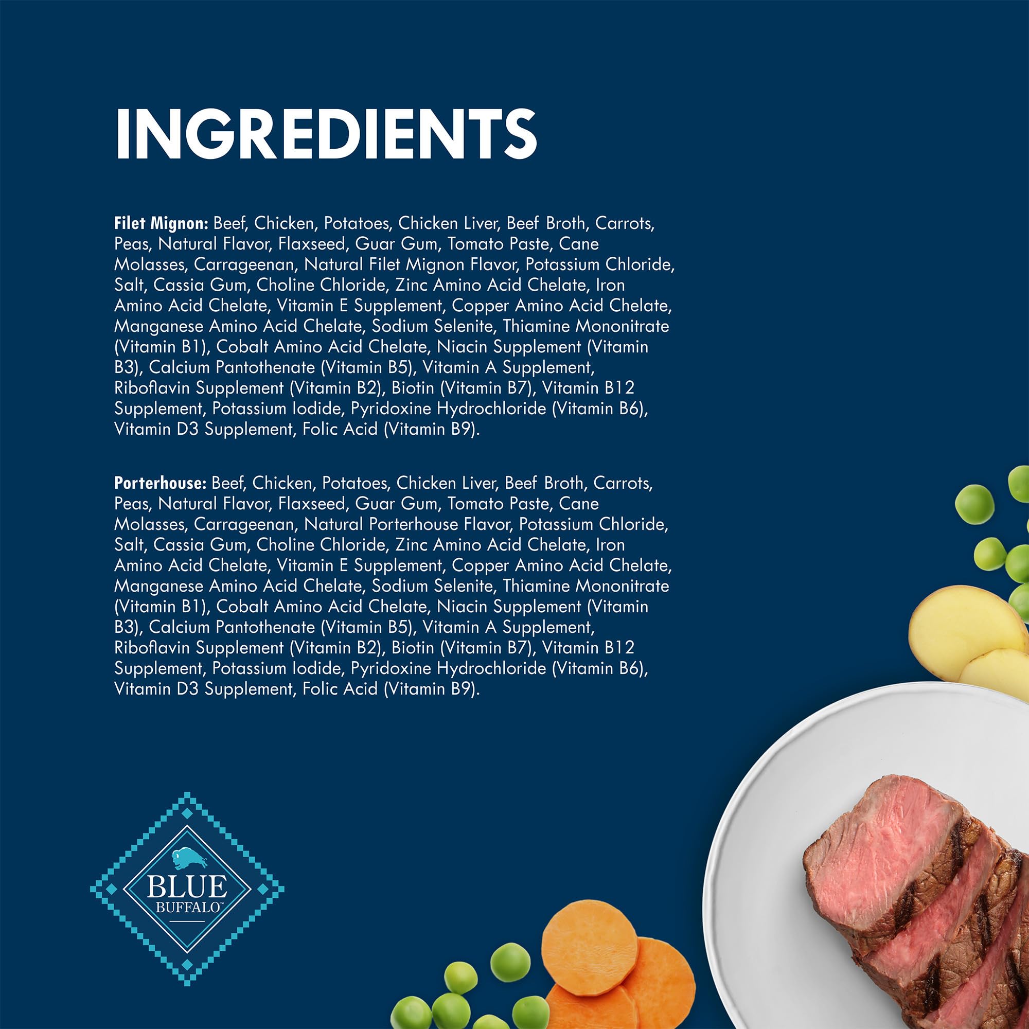 Blue Buffalo Delights Filet Mignon Cups Closeup features glossy pâté texture for appetizing meals.