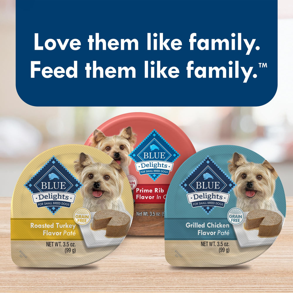 Blue Buffalo Delights enhanced packaging imagery emphasizes real ingredients.