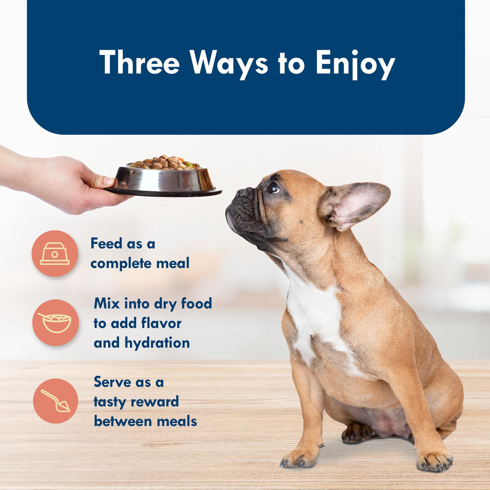 Blue Buffalo Delights real beef first pate provides tasty protein for small breeds.