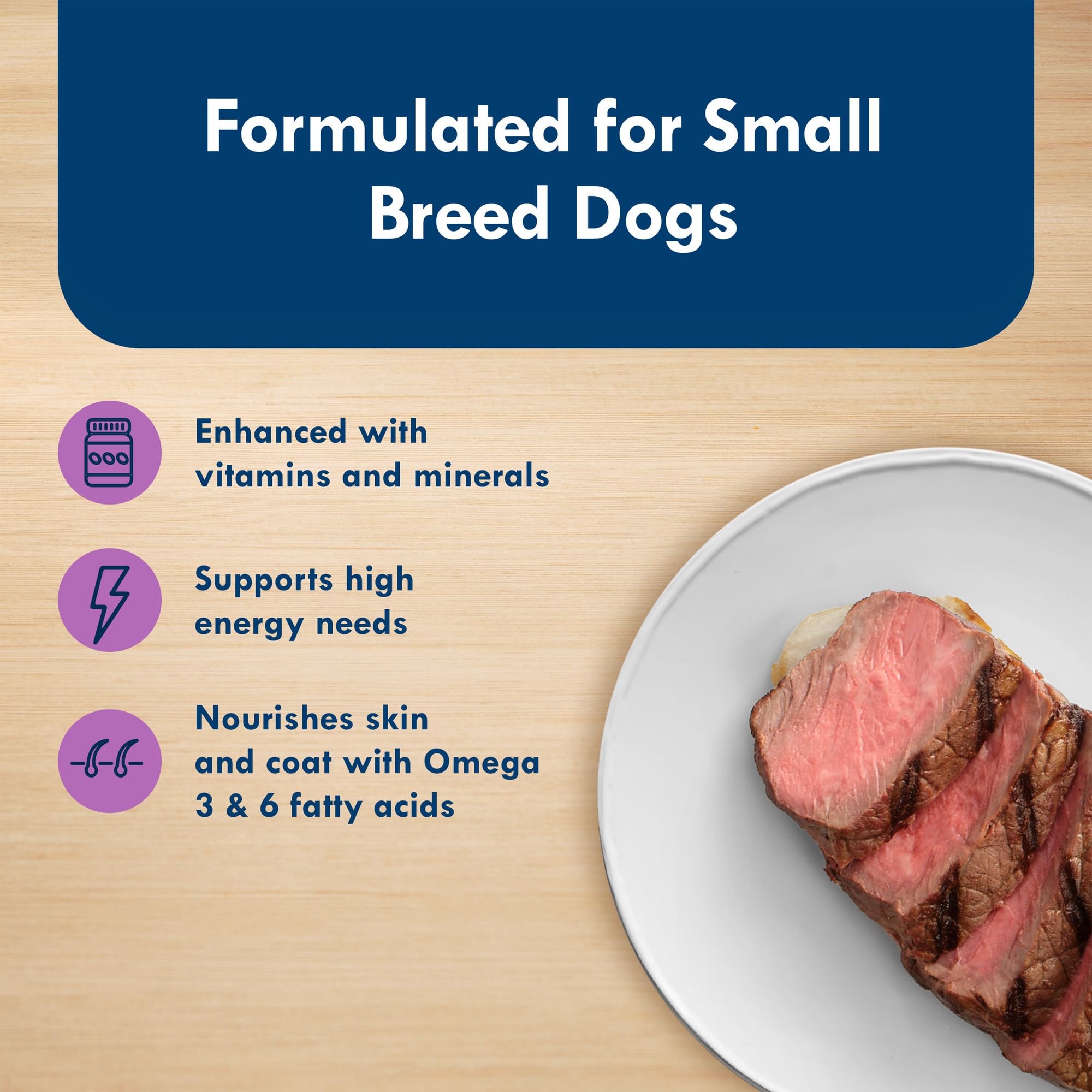 Blue Buffalo Delights real beef first formula supports muscle maintenance