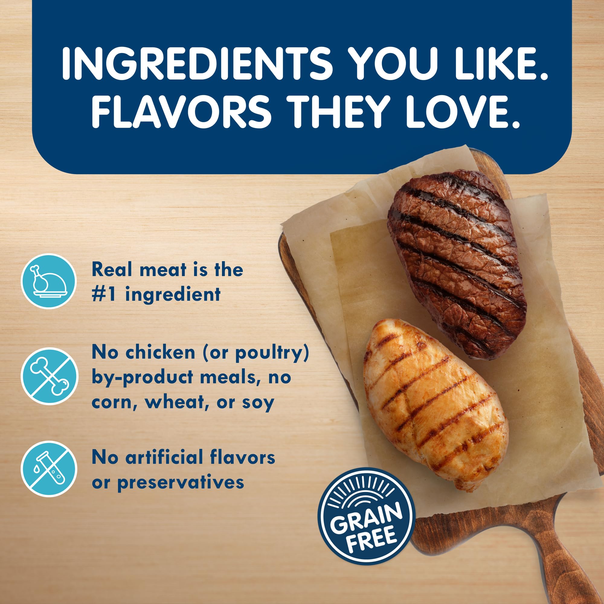 Blue Buffalo Delights 12-Cup Variety Pack image, convenient single-serve meals.