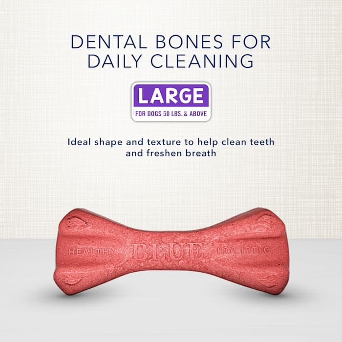 Blue Buffalo Dental Bones texture close-up natural chew design