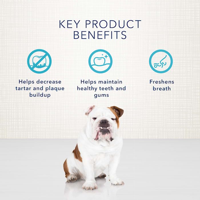 Blue Buffalo Dental Bones label highlights no poultry by-product meals