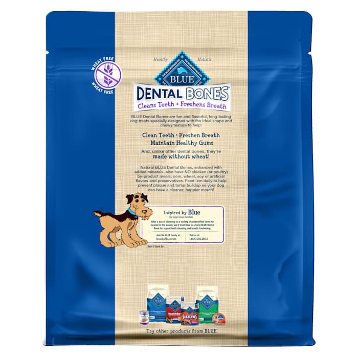 Blue Buffalo Dental Bones close-up texture dogs love chewing