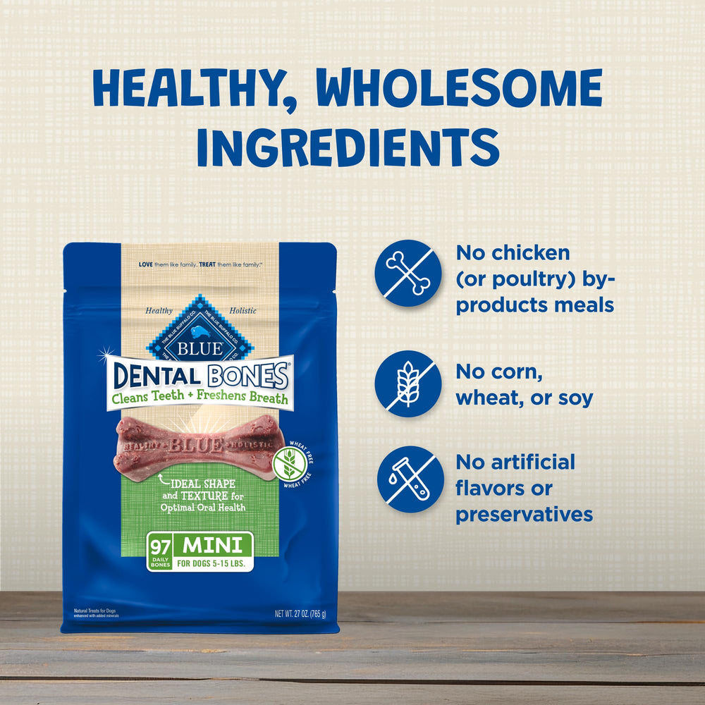 Blue Buffalo Dental Bones Mini daily use size suited for tiny breeds