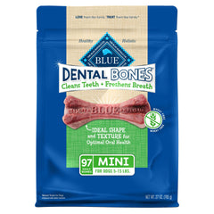 Blue Buffalo Dental Bones Mini bag promotes daily oral care for small dogs
