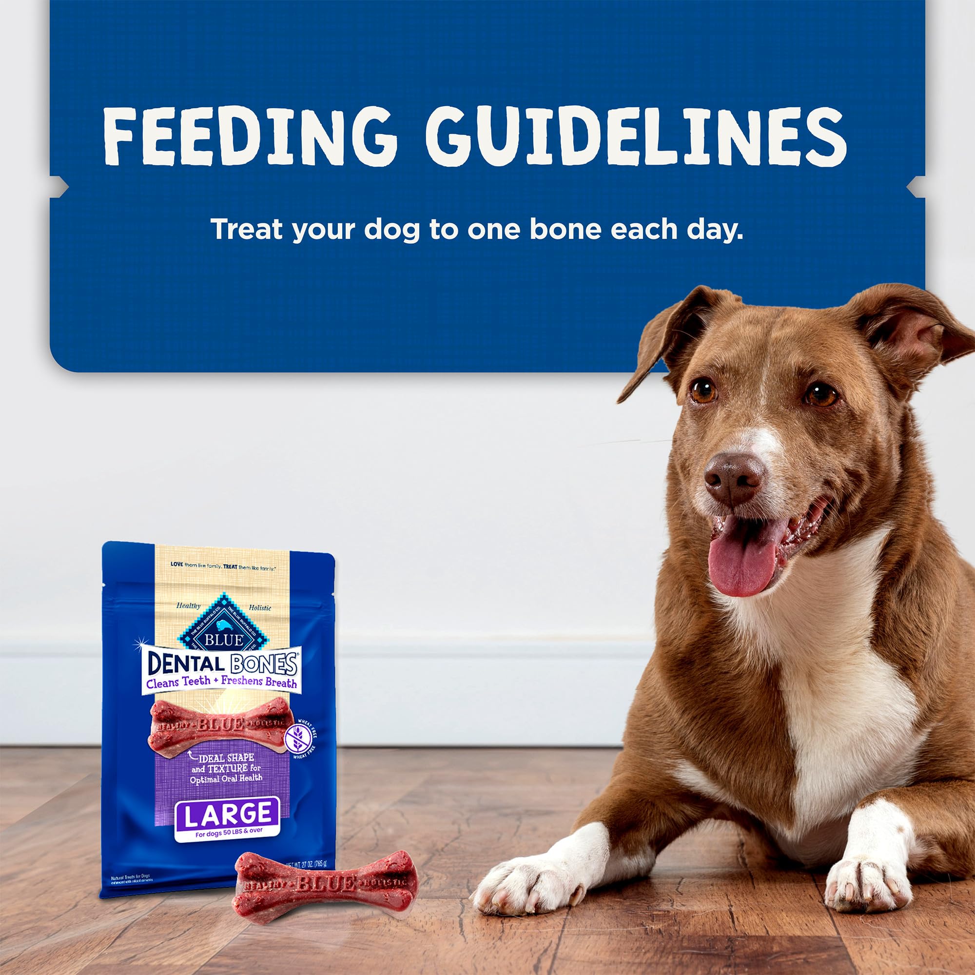 Blue Buffalo dental bones in use during daily routine