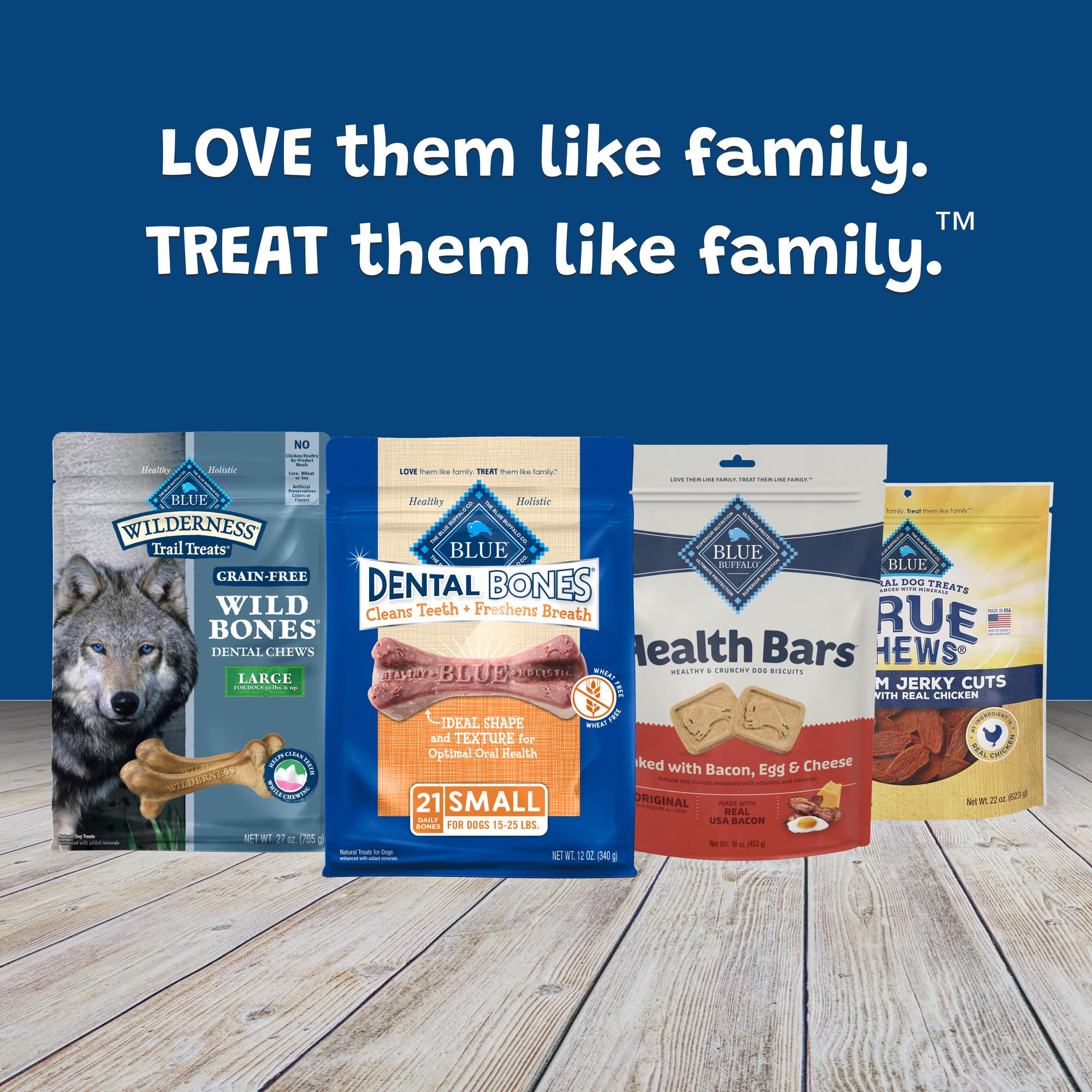 Blue Buffalo Dental Bones small compare guide helping choose the right chew.