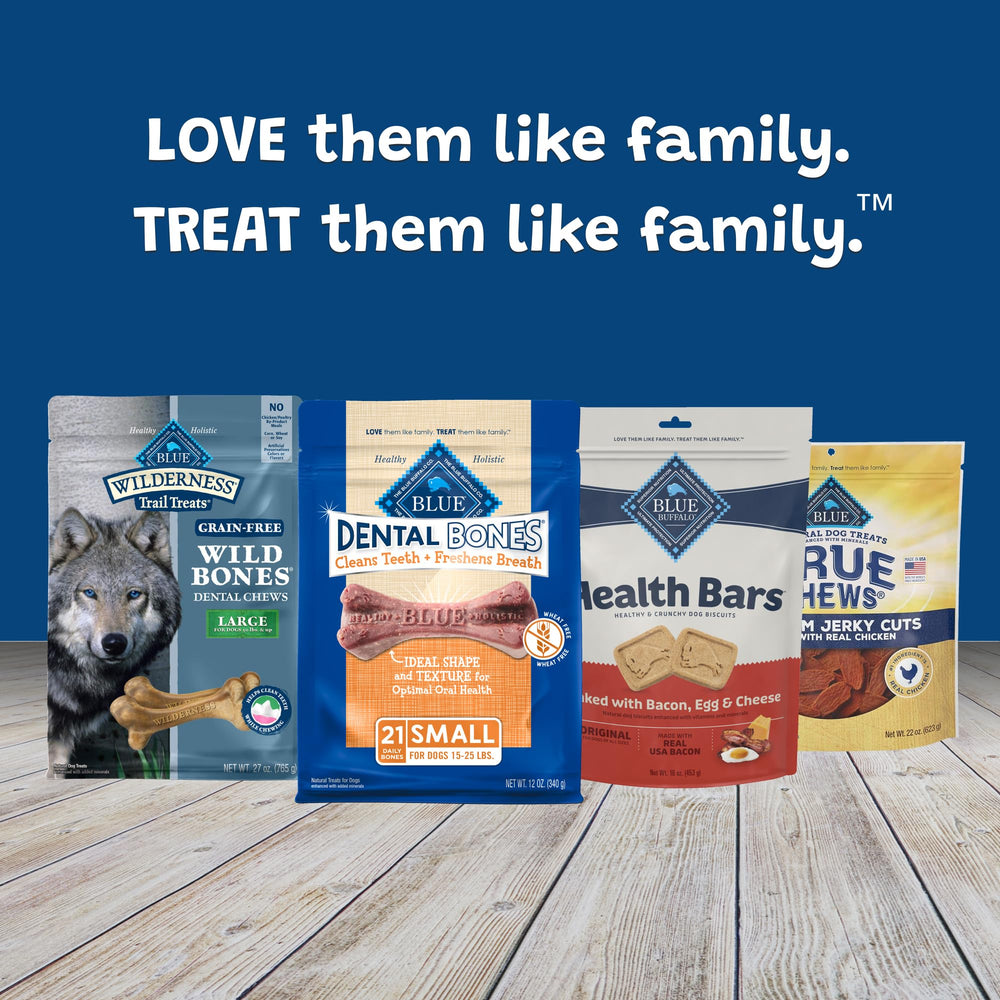 Blue Buffalo Dental Bones small compare guide helping choose the right chew.