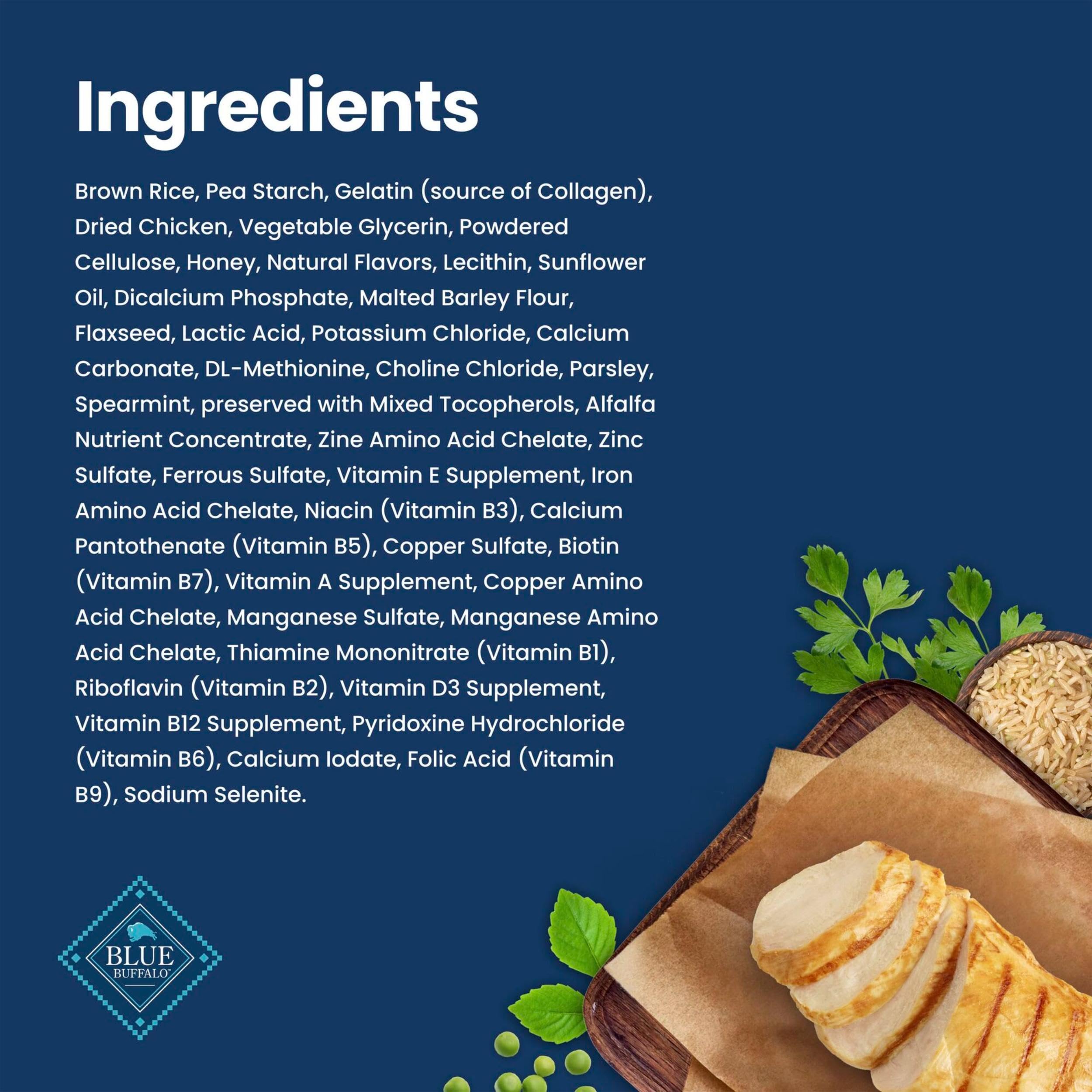 Blue Buffalo Dental Chews no artificial flavors or preservatives for clean ingredients.