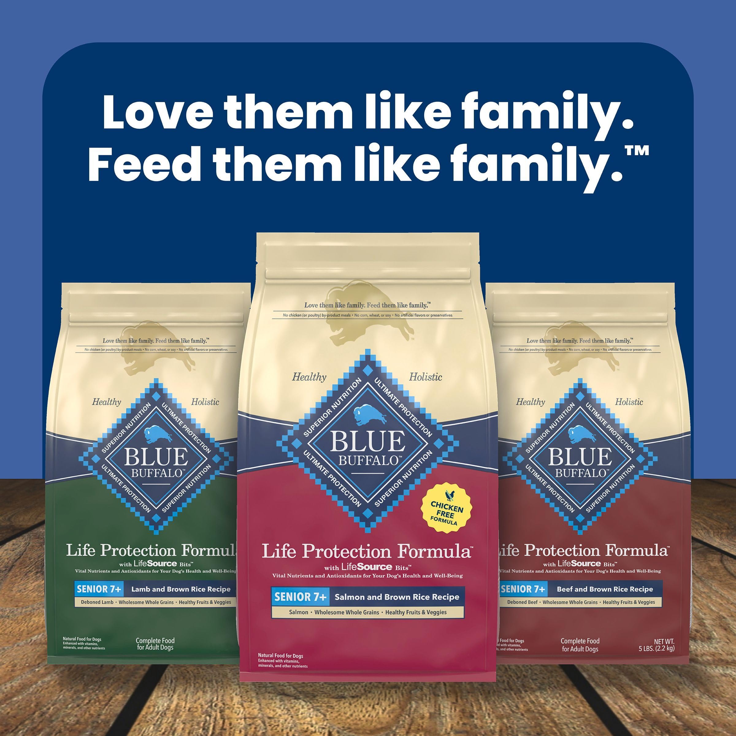 Blue Buffalo first-salmon and brown rice focus indicates core nutrition