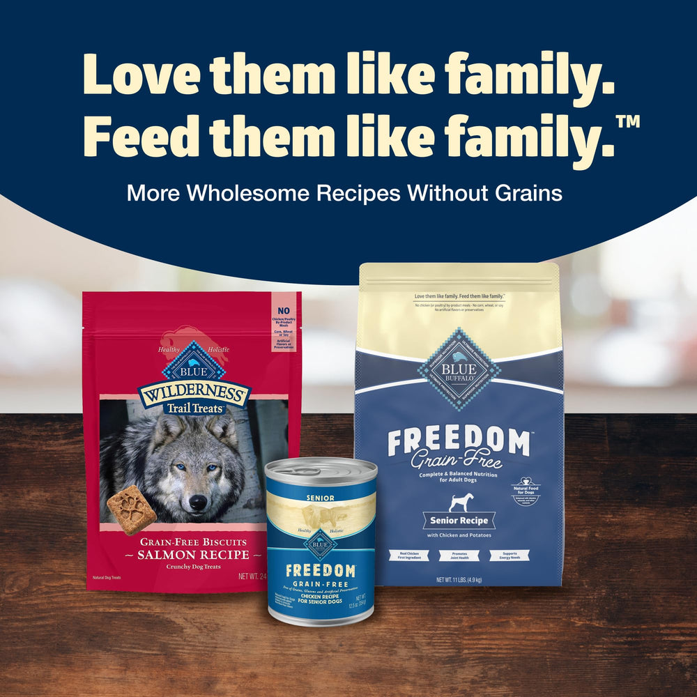 Blue Buffalo Freedom 11-lb bag packaging ready for shelves