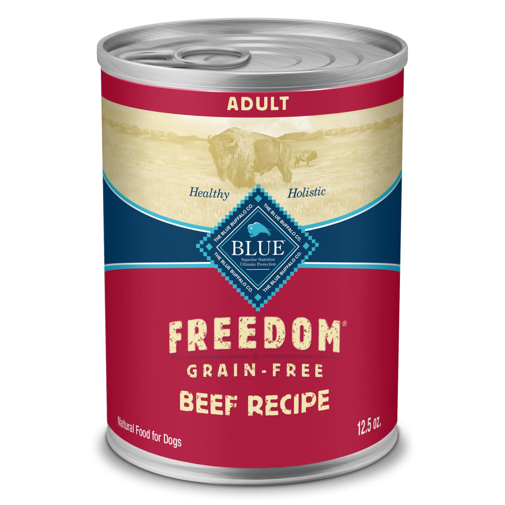 Blue Buffalo Freedom beef-first ingredient highlights real protein for an active dog