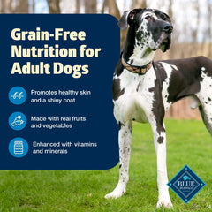Blue Buffalo Freedom grain-free dry dog food LifeSource Bits visible as antioxidant blend