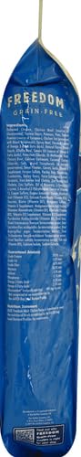 Blue Buffalo Freedom grain-free dry dog food no grains label indicating gluten-free option